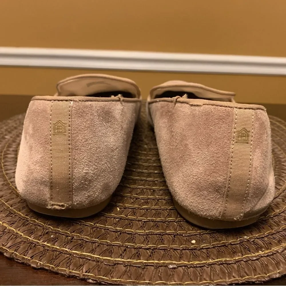 Birdies Ballet Flats Golden Oak Suede The Starling Almond Toe Slip-On Shoes 11